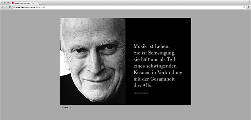 <b>Yehudi Menuhin</b> Live Music Now Vereine Deutschland - Arbeiten - Gudman Design - livemusicnow_deutschland1